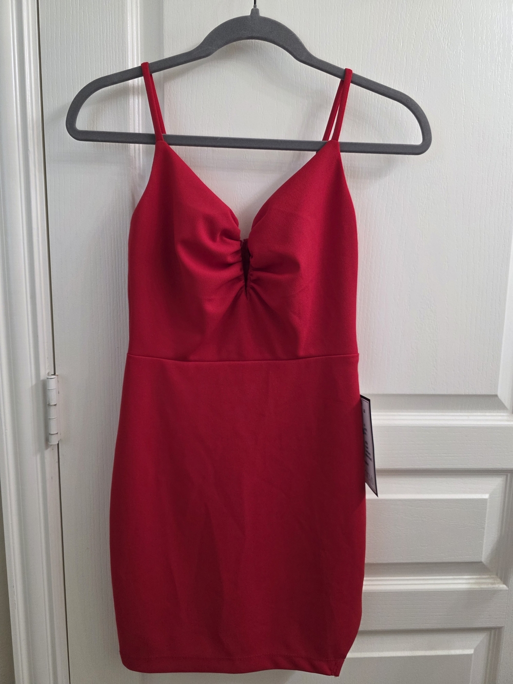 B Darlin Red Spaghetti Strap Mini Dress